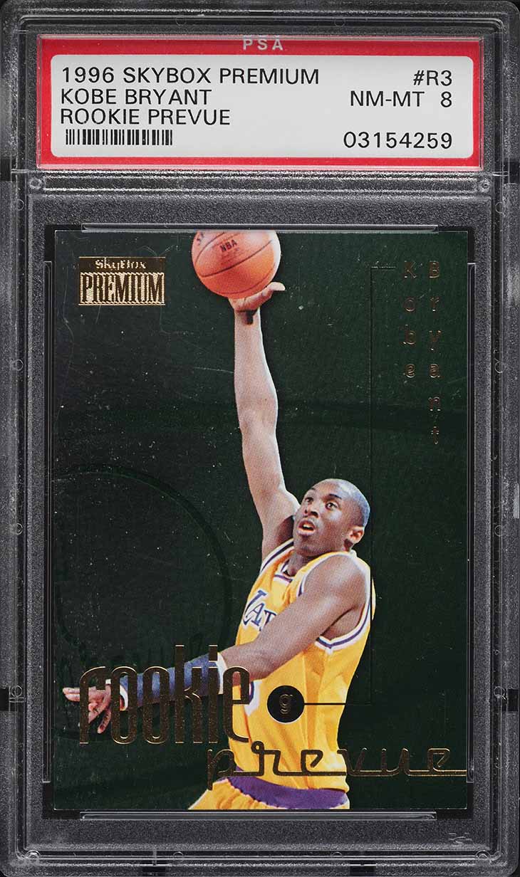 1996 Skybox Premium Prevue Kobe Bryant ROOKIE #R-3 PSA 8 NM-MT