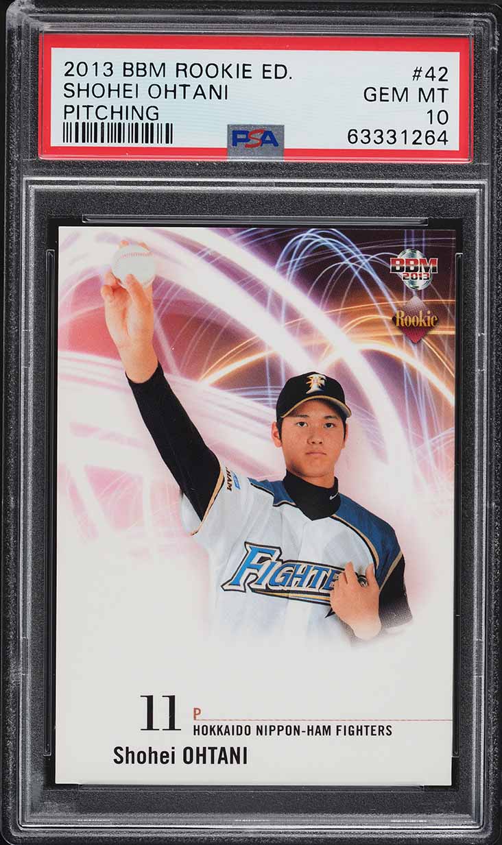 2013 BBM Rookie Edition Pitching Shohei Ohtani ROOKIE #42 PSA 10