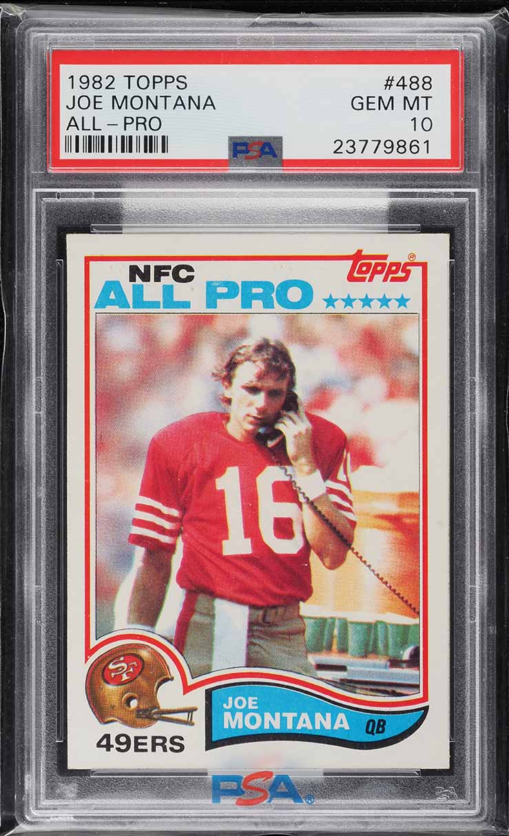 1982 Topps Football Joe Montana ALL-PRO #488 PSA 10 GEM MINT