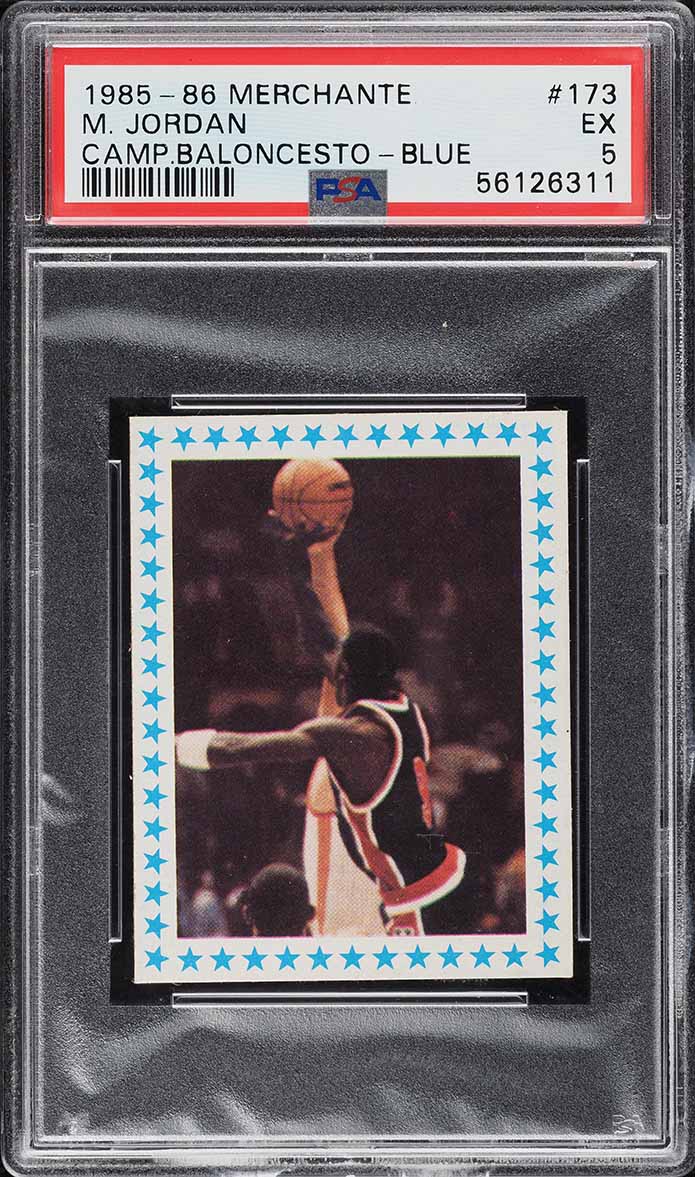 1985 Merchante Campeonato Blue Michael Jordan ROOKIE #173 PSA 5 EX