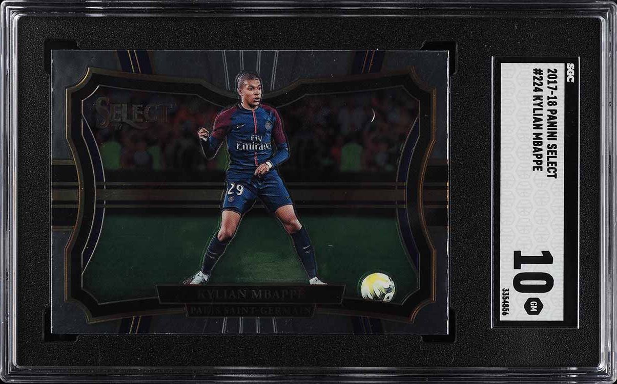 2017 Panini Adrenalyn XL Kylian Mbappe ROOKIE #455 PSA 9 MINT on
