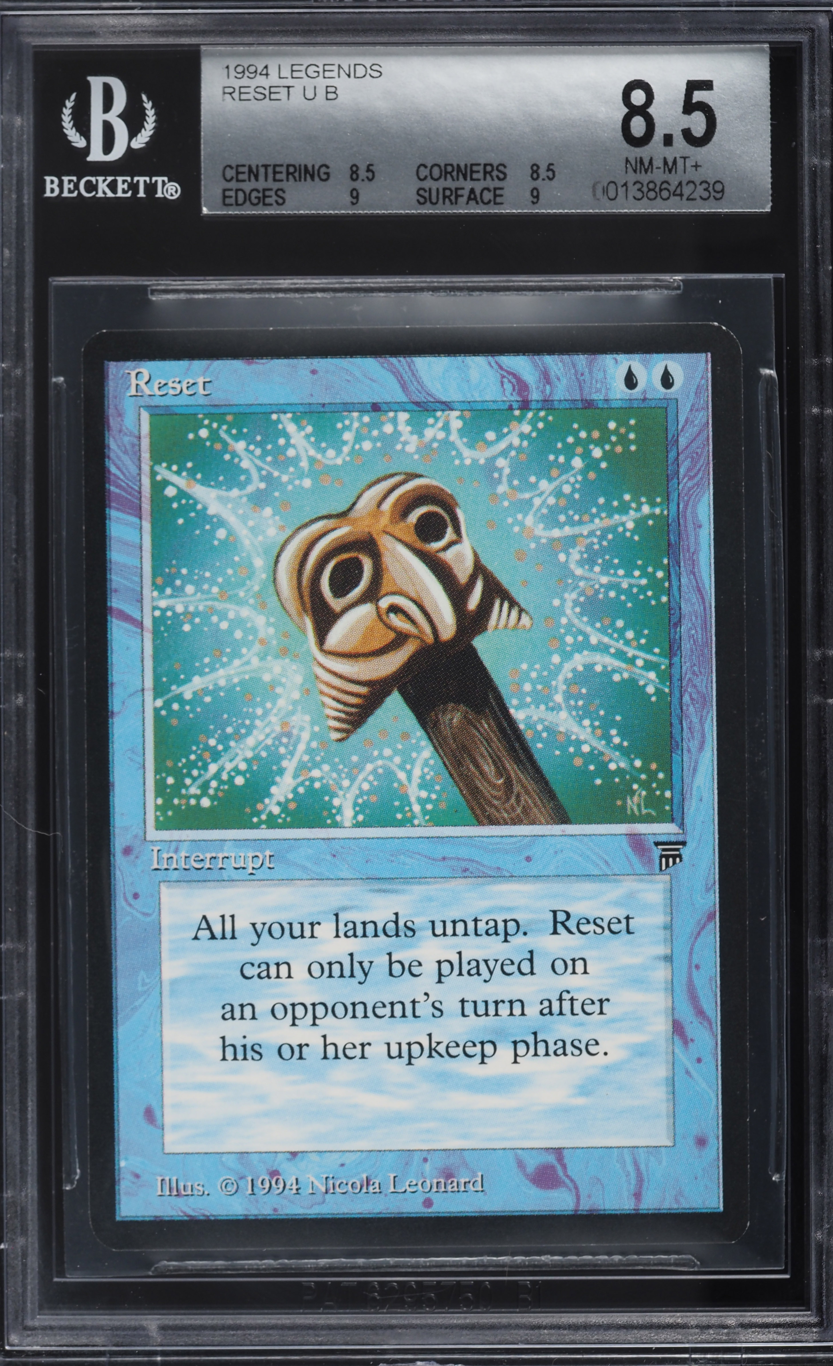 1994 Magic The Gathering MTG Legends Reset U B BGS 8.5 NM-MT+ on