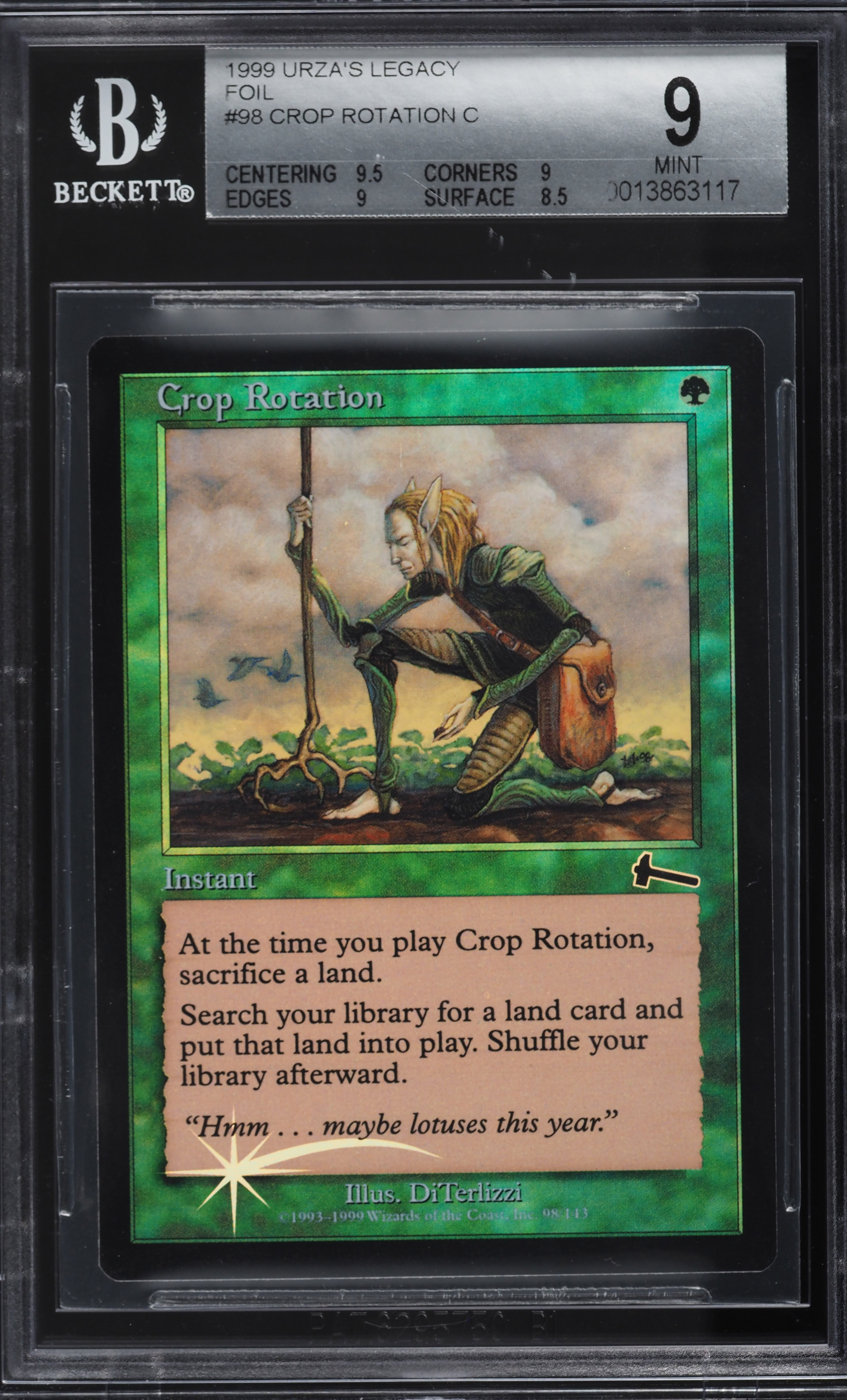 1999 Magic The Gathering MTG Urza's Legacy Foil Crop Rotation C G