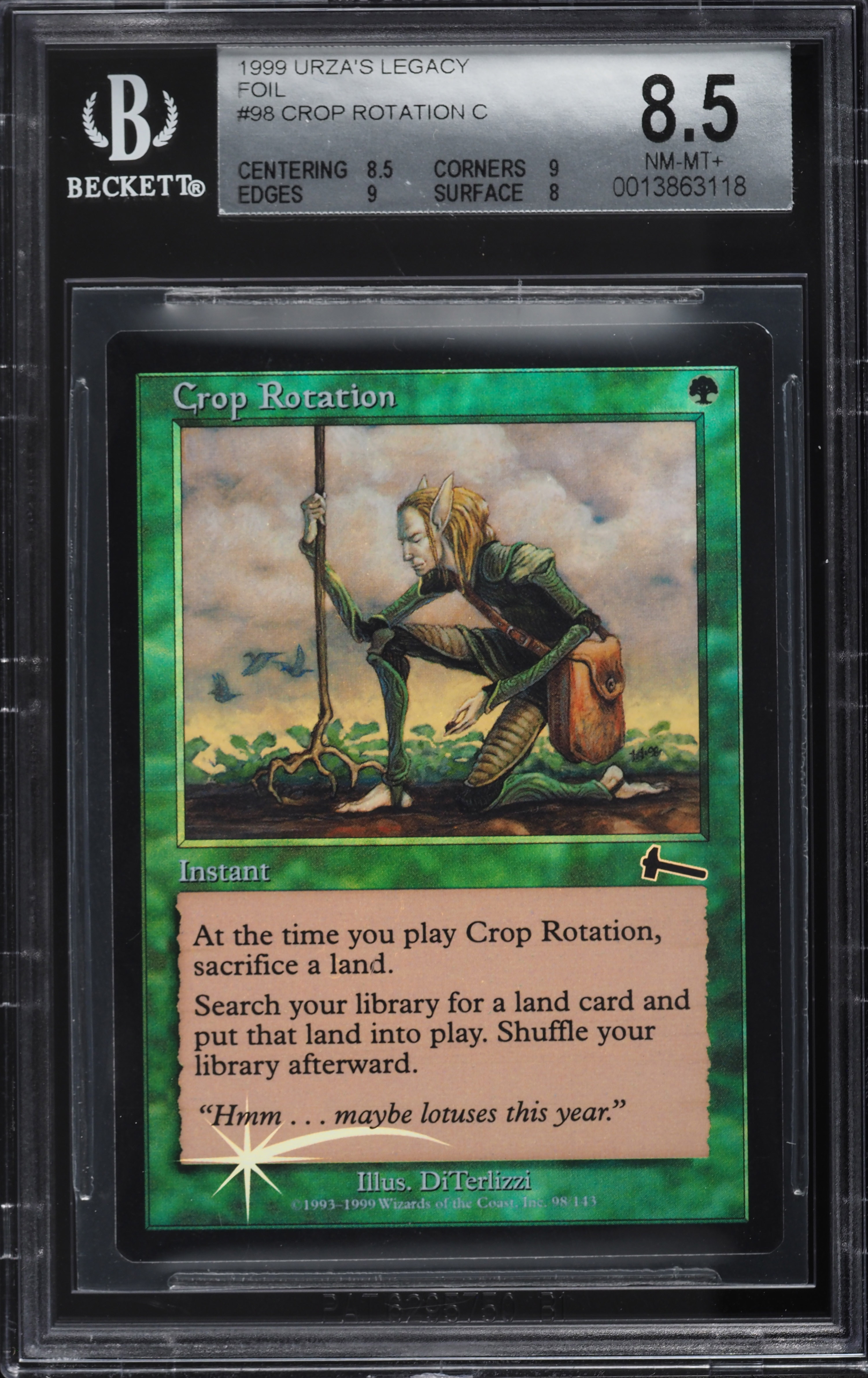 1999 Magic The Gathering MTG Urza's Legacy Foil Crop Rotation C G