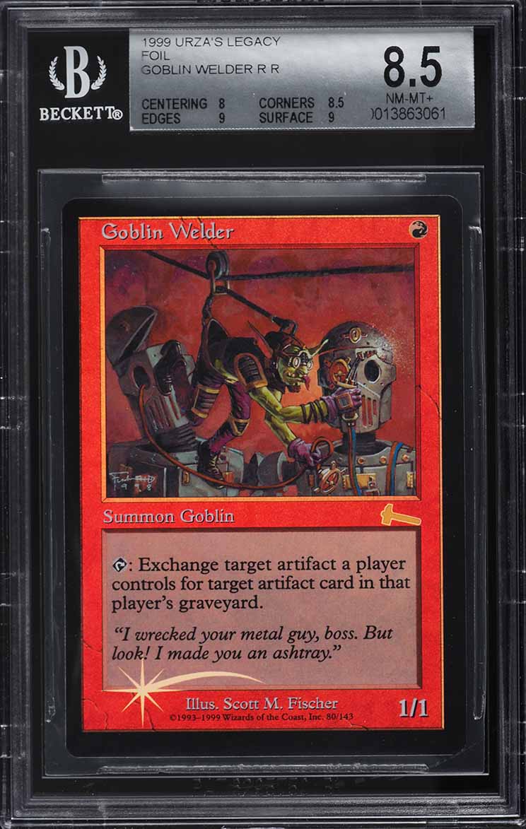 1999 Magic The Gathering MTG Urza's Legacy Foil Goblin Welder R R