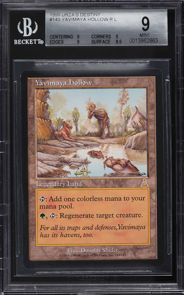 1999 Magic The Gathering MTG Urza's Destiny Yavimaya Hollow R L BGS 9 MINT