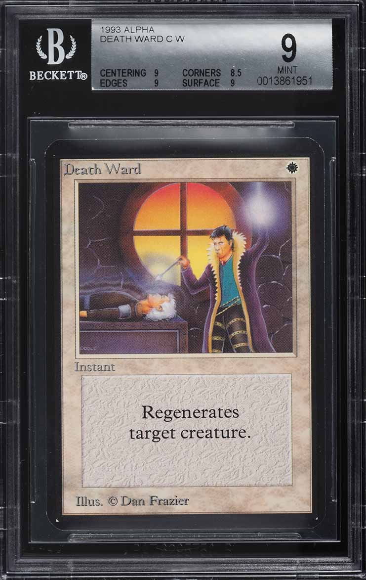 1993 Magic The Gathering MTG Alpha Death Ward C W BGS 9 MINT