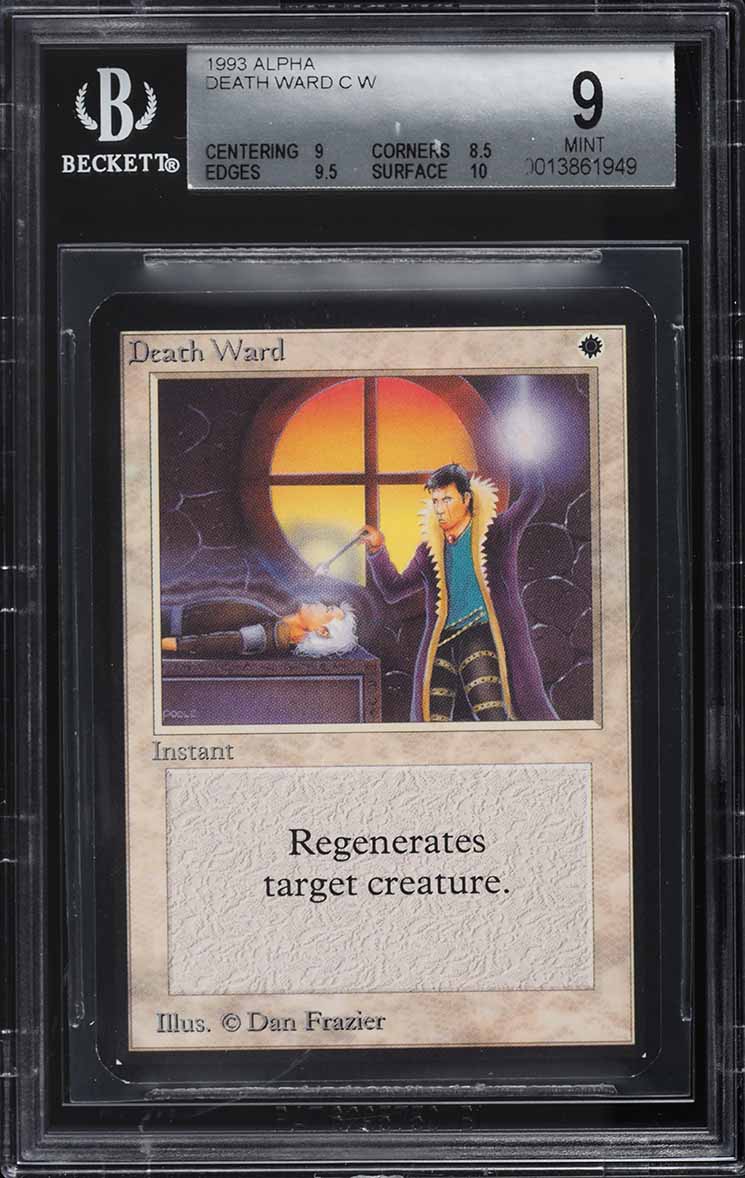 1993 Magic The Gathering MTG Alpha Death Ward C W BGS 9 MINT
