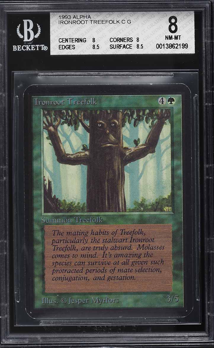 1993 Magic The Gathering MTG Alpha Ironroot Treefolk C G BGS 8 NM-MT
