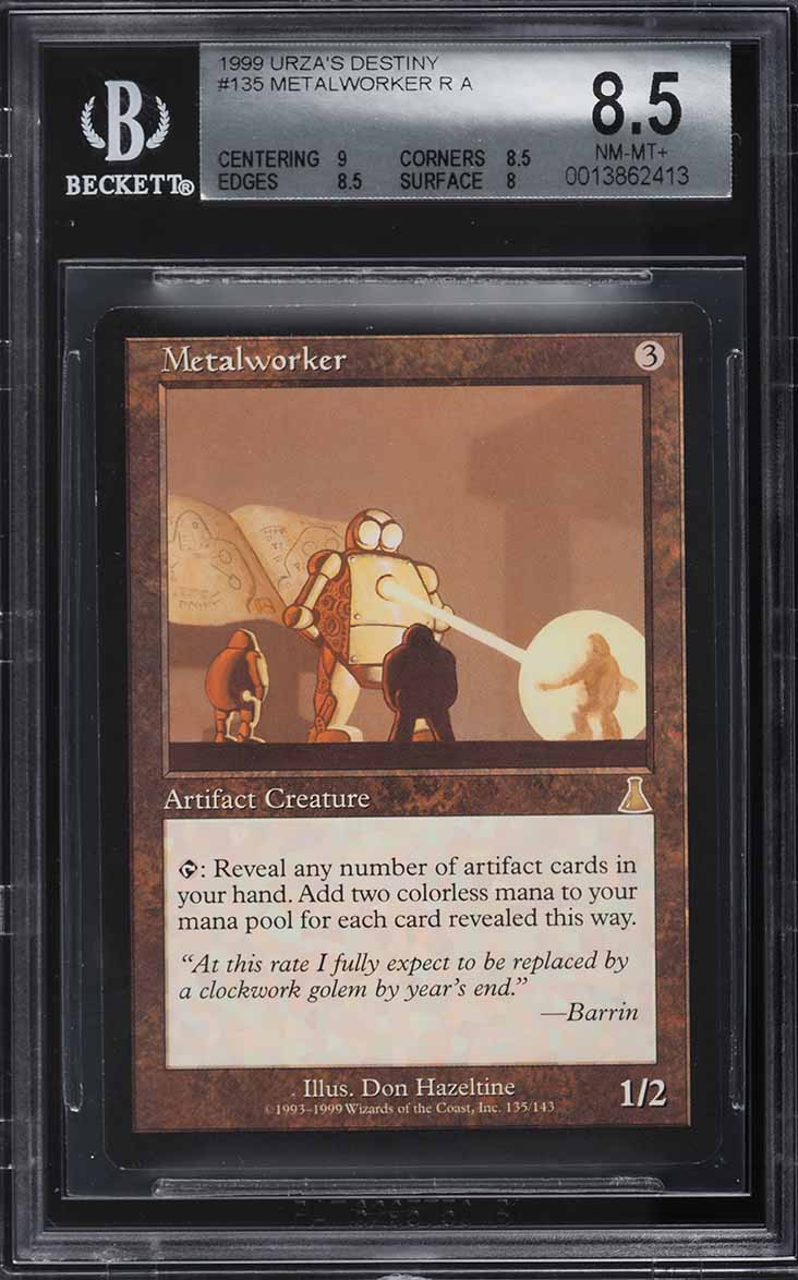 1999 Magic The Gathering MTG Urza's Destiny Metalworker R A BGS 9