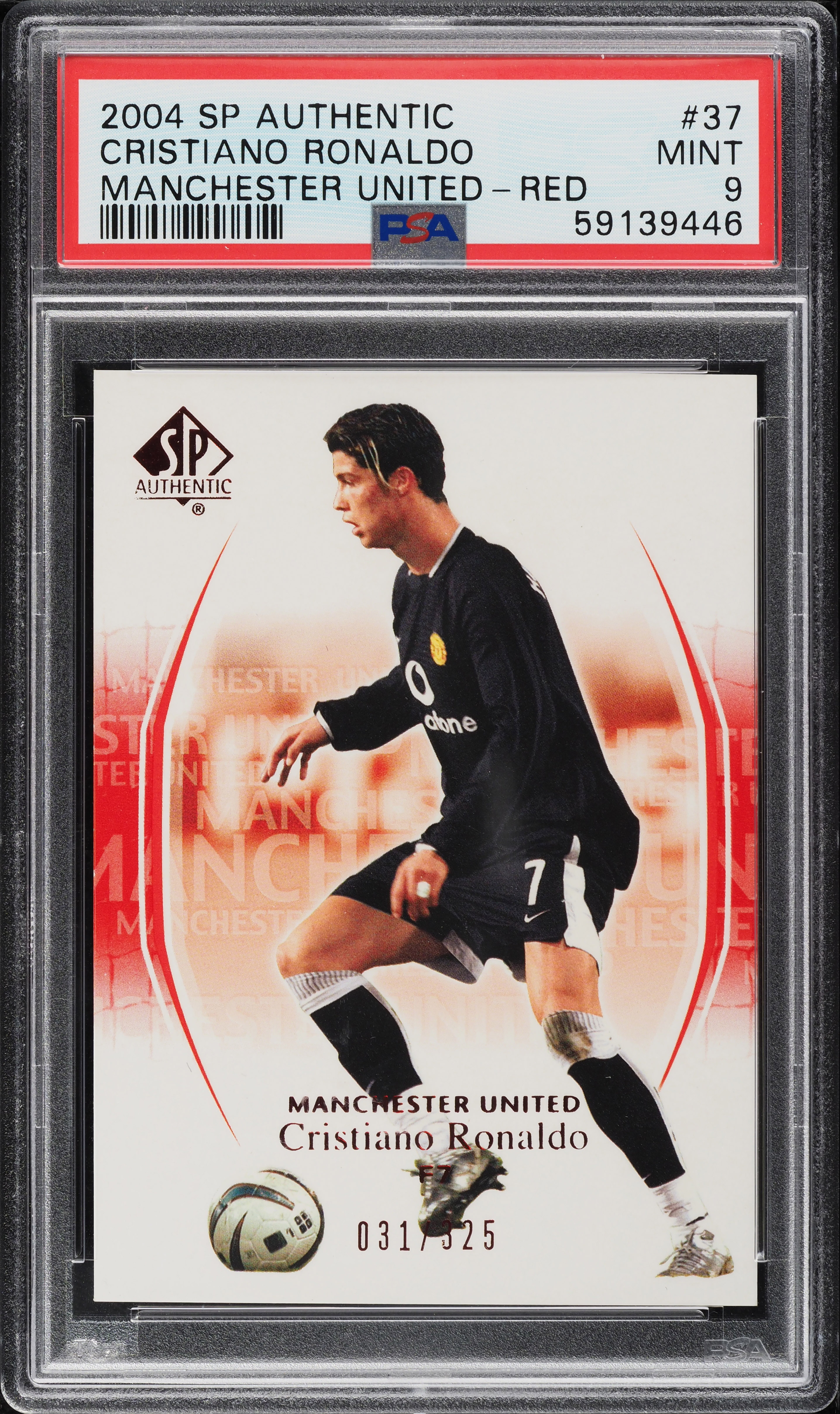 2004 SP Authentic Manchester United Red Cristiano Ronaldo /325 #37