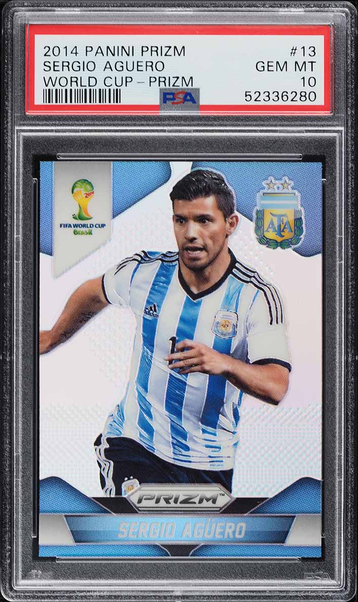 2014 Panini Prizm World Cup Silver Sergio Aguero #13 PSA 10 GEM MINT