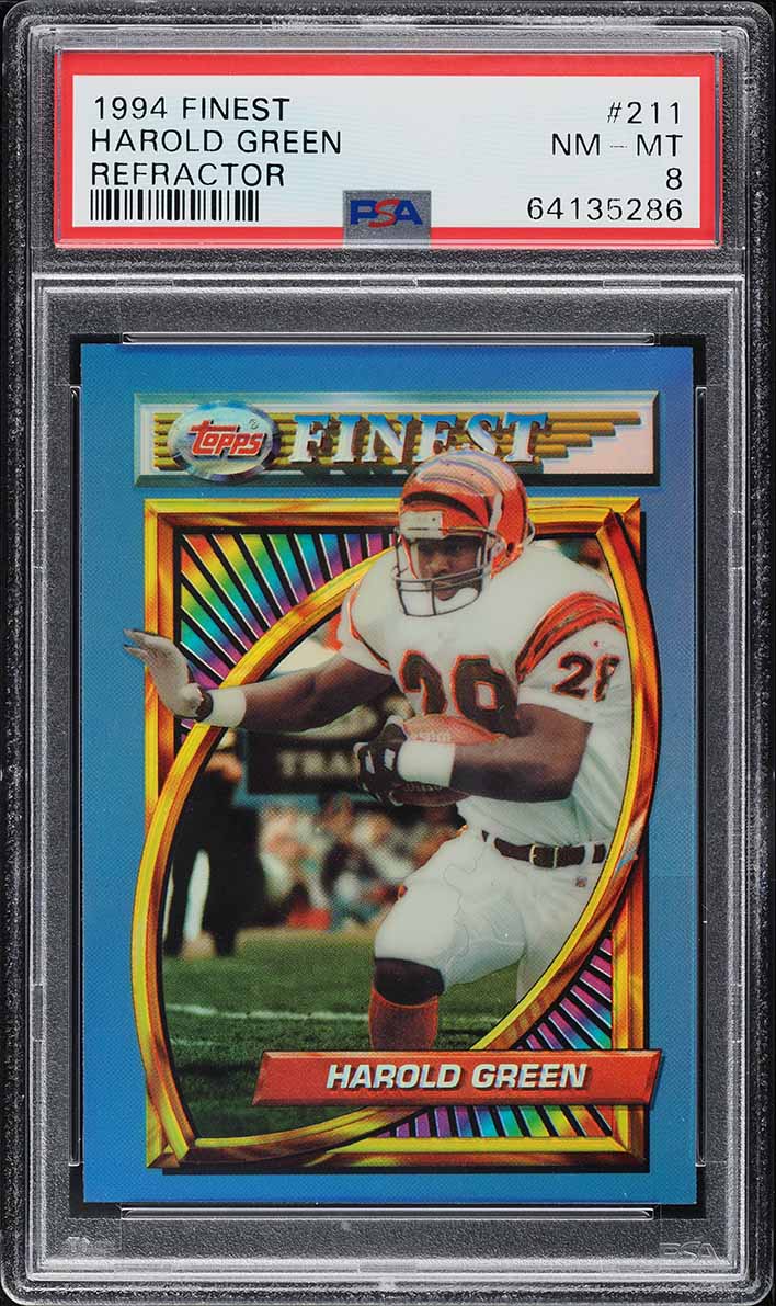 1994 Finest Refractor Harold Green #211 PSA 8 NM-MT
