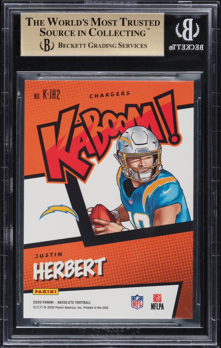 2020 Absolute Kaboom! Justin Herbert ROOKIE #36 BGS 10 PRISTINE
