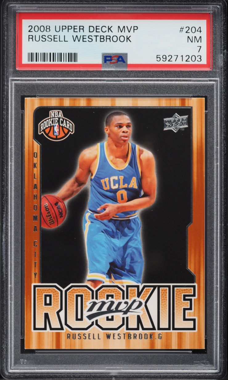 2008 Upper Deck MVP Russell Westbrook ROOKIE #204 PSA 7 NRMT