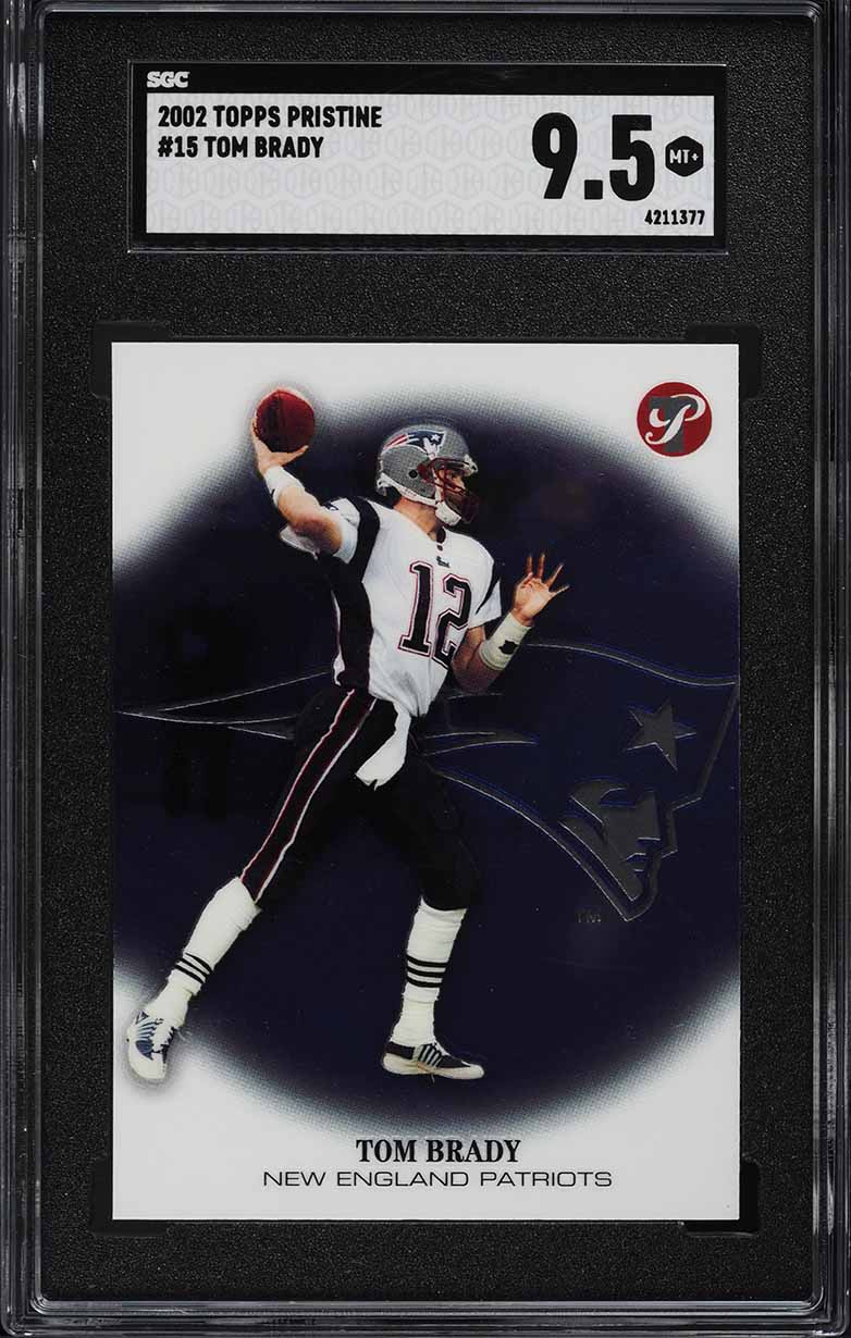 2002 Topps Pristine Tom Brady #15 SGC 9.5 MINT+