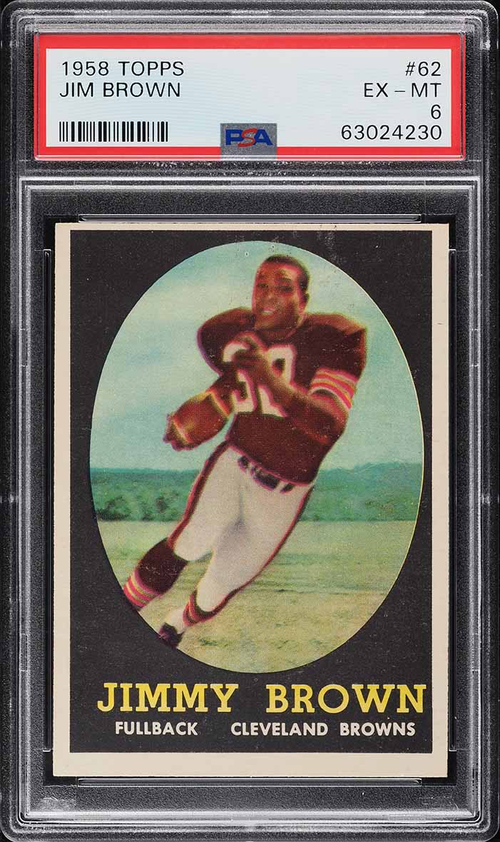 1958 Topps Football Jim Brown ROOKIE #62 PSA 6 EXMT