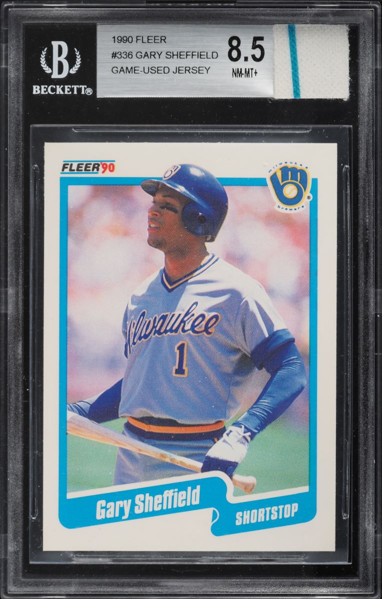 1990 Fleer Gary Sheffield PATCH #336 BGS 8.5 NM-MT+