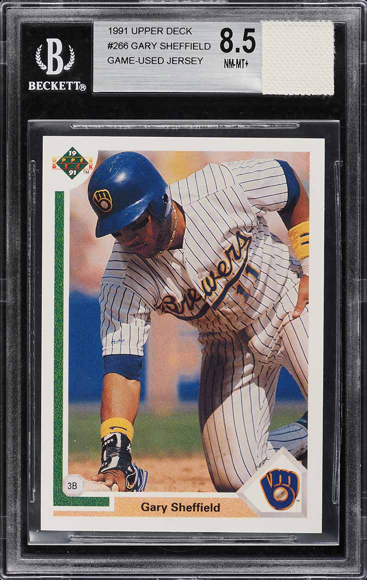 1991 Upper Deck Gary Sheffield PATCH #266 BGS 8.5 NM-MT+