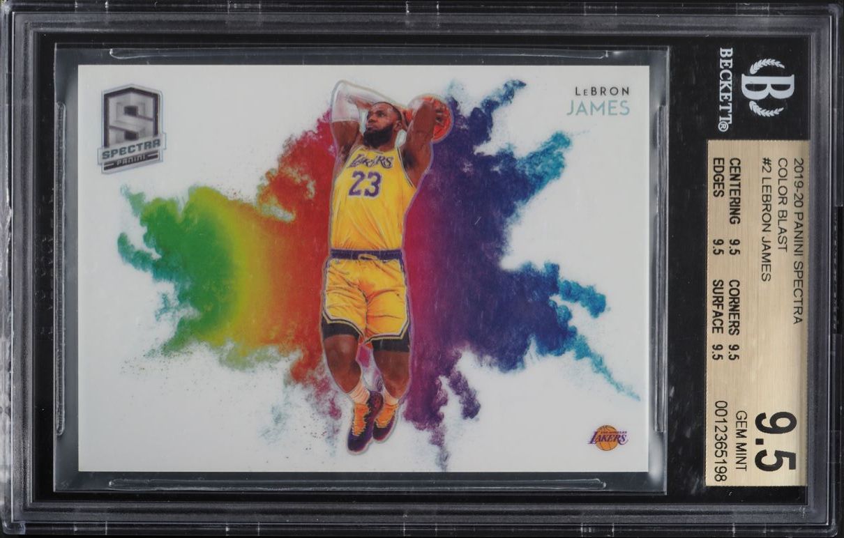 2019 Panini Spectra Color Blast LeBron James #2 BGS 9.5 GEM MINT 