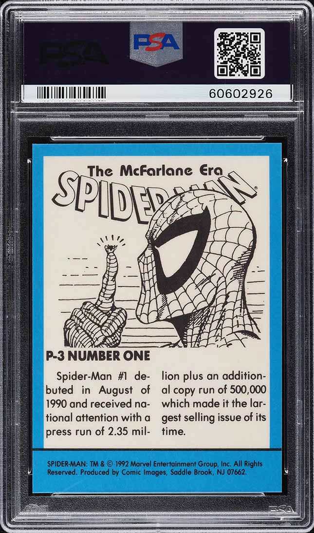 1992 Spider-Man The McFarlane Era Prism Number One #P-3 PSA 10 GEM MINT
