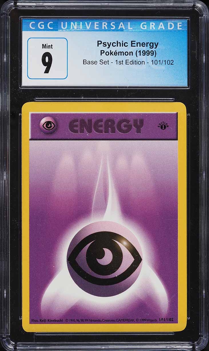 1999 Pokemon Base Set Shadowless 1st Edition Psychic Energy #101 CGC 9 MINT