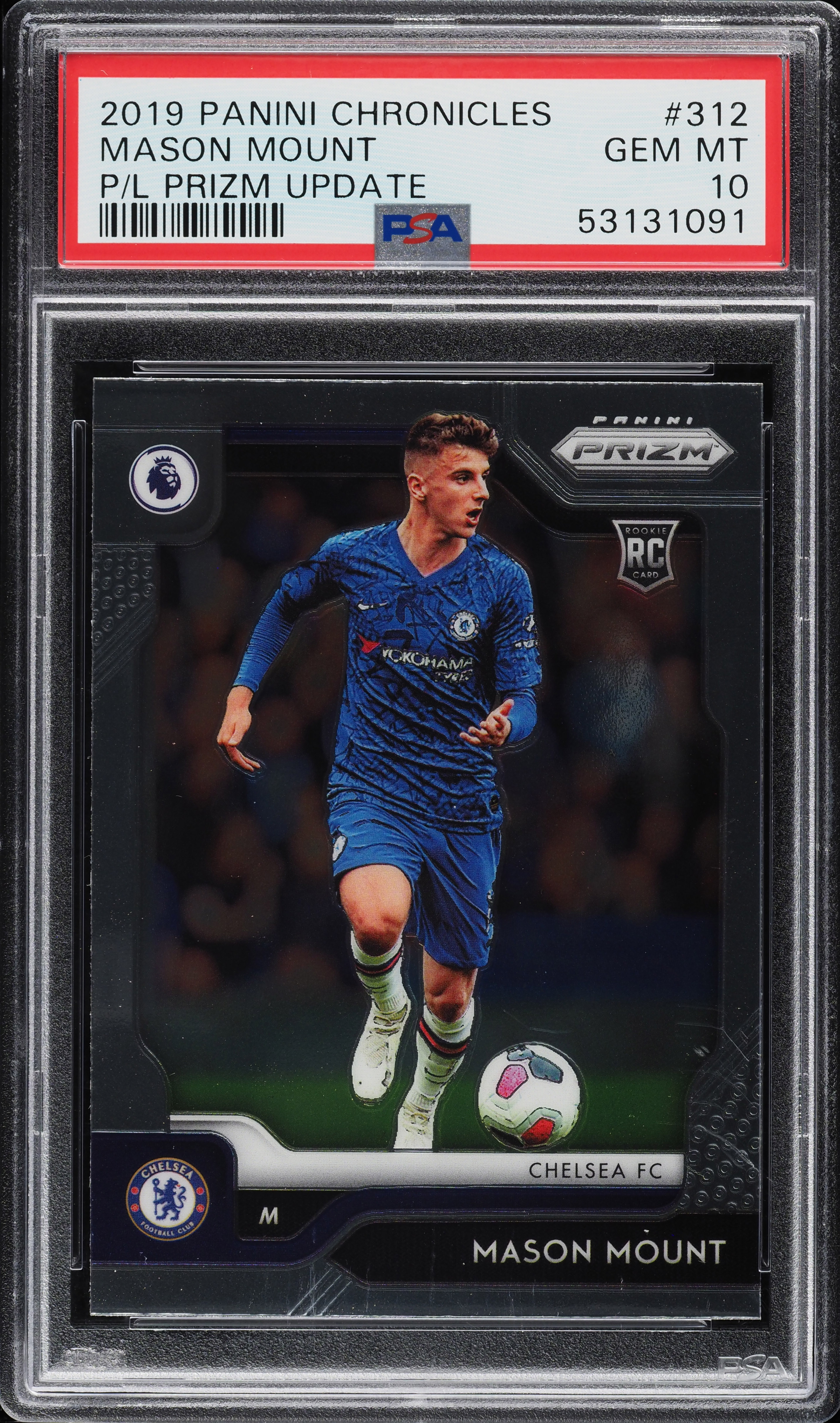 2019 Panini Chronicles Prizm Update Mason Mount ROOKIE #312 PSA 10