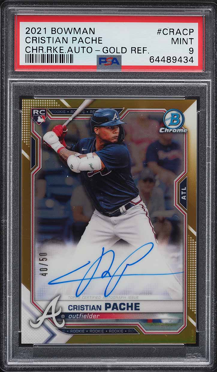 2018 Bowman Chrome Cristian Pache PROSPECT AUTO #CPA-CP BGS 9 MINT