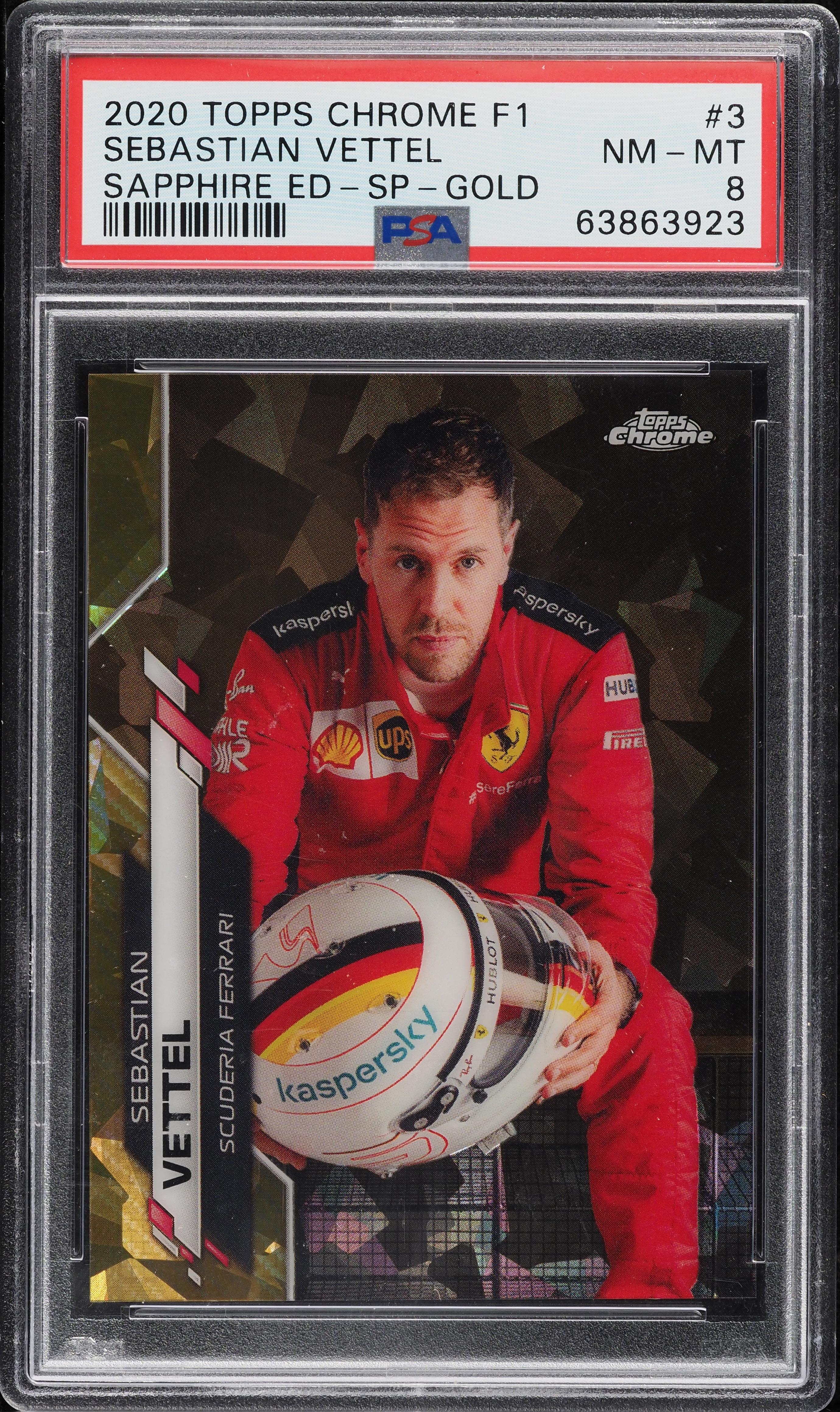 その他 2020 Topps F1 Vettel Variation Refractor 2020 Topps Chrome Formula 1 Sapphire Edition Gold Sebastian Vettel