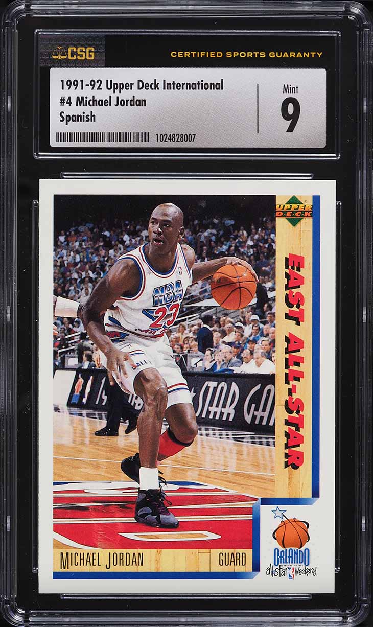 1991 Upper Deck International Spanish Michael Jordan #4 CSG 9 MINT