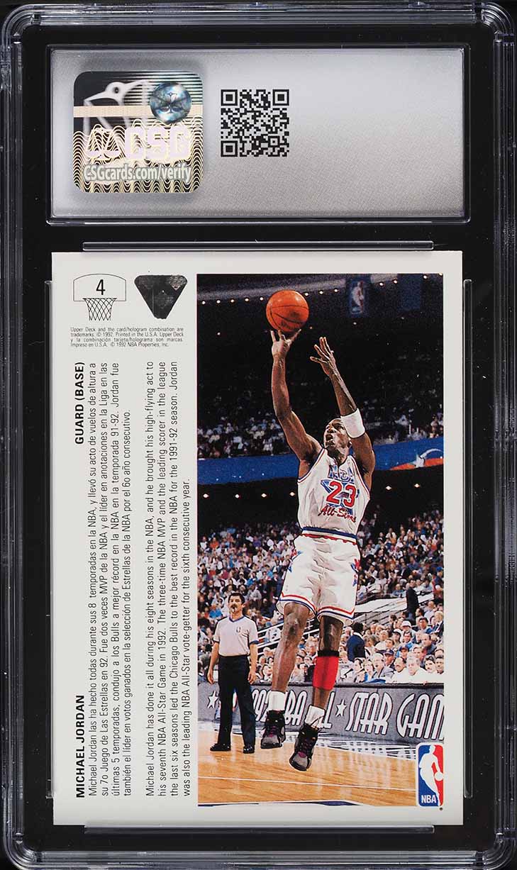 1991 Upper Deck International Spanish Michael Jordan #4 CSG 9 MINT