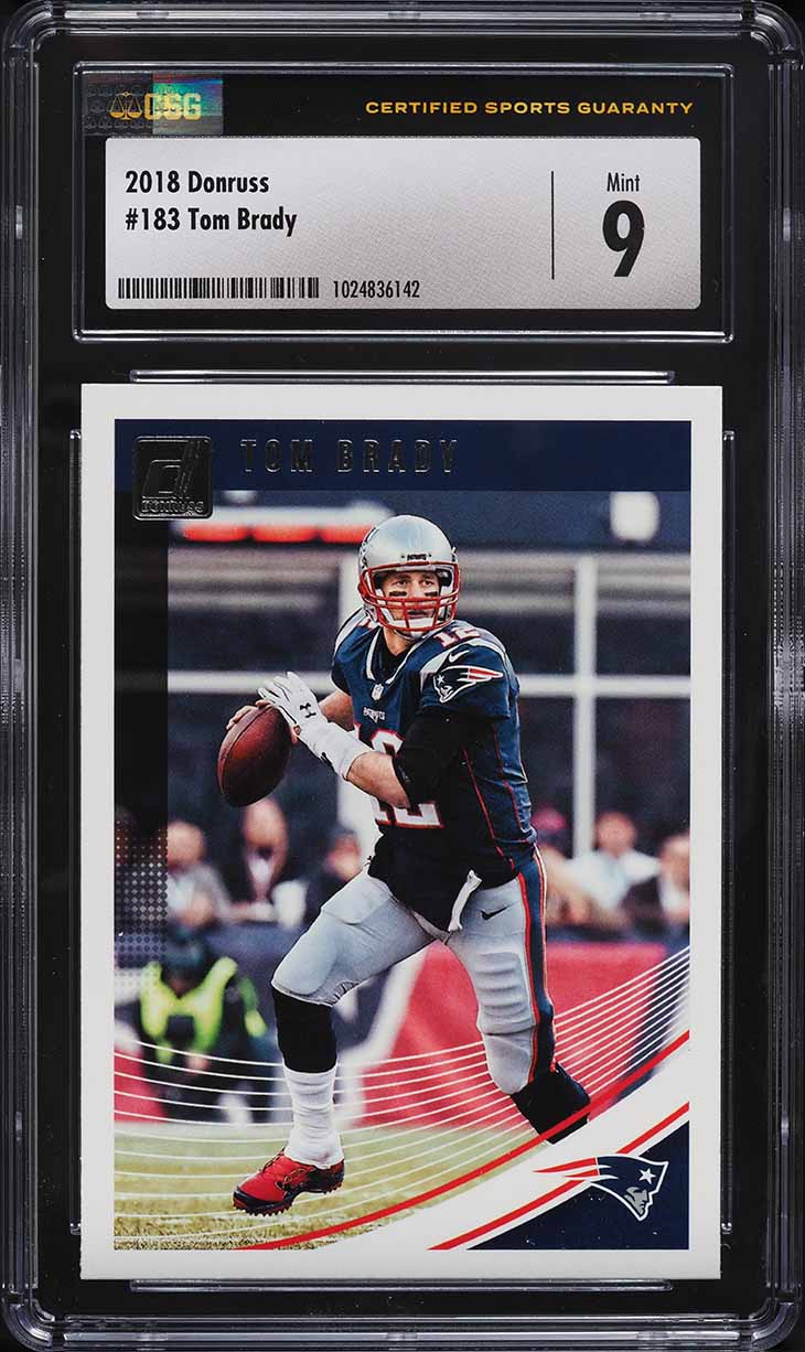 2018 Donruss Football Tom Brady #183 CSG 9 MINT