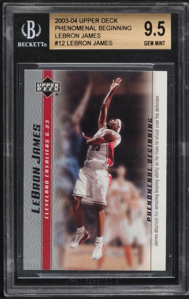 2003 Upper Deck Phenomenal Beginning LeBron James ROOKIE #12 BGS 9.5 GEM MINT