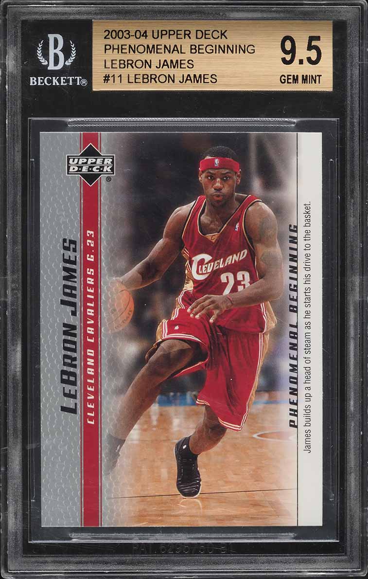 2003 Upper Deck Phenomenal Beginning LeBron James ROOKIE #11 BGS 9.5 GEM MINT
