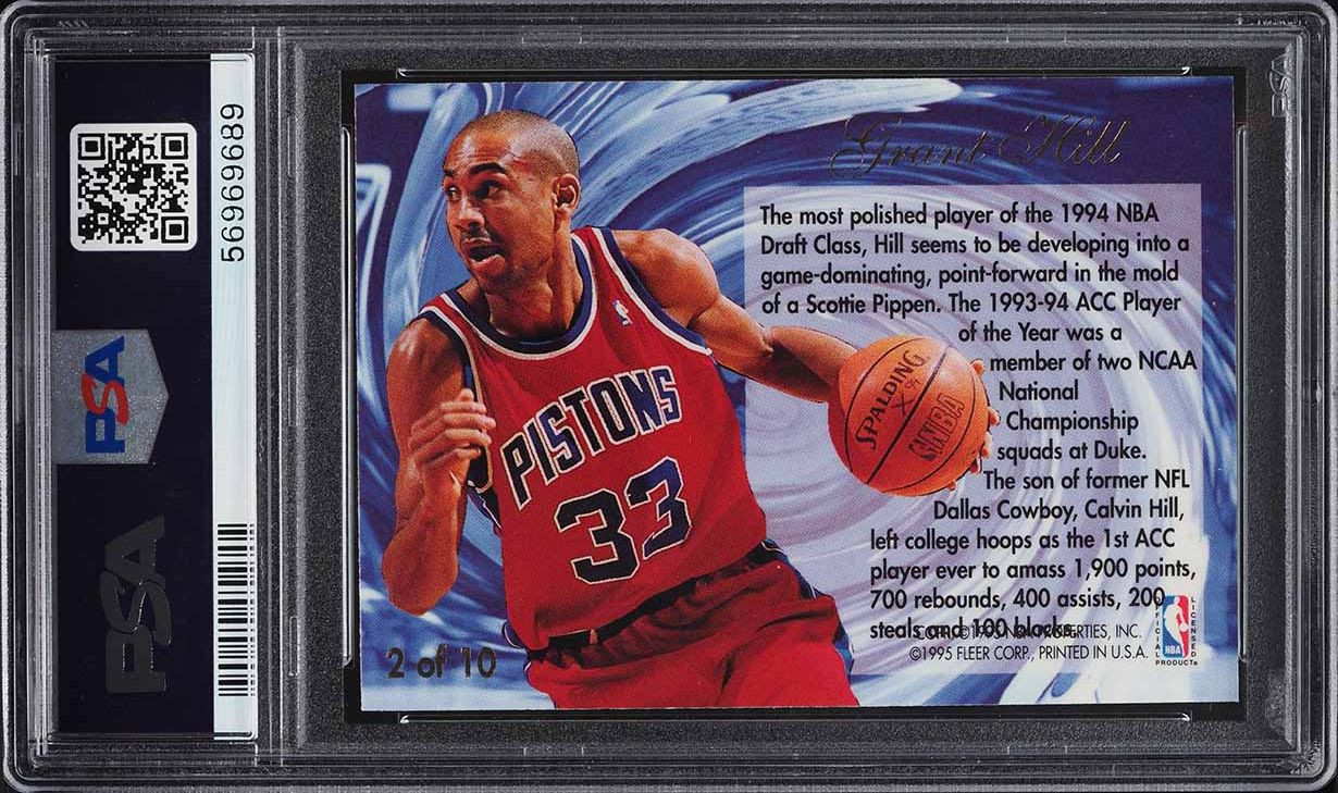 1994 Flair Wave Of The Future Grant Hill ROOKIE #2 PSA 10 GEM MINT