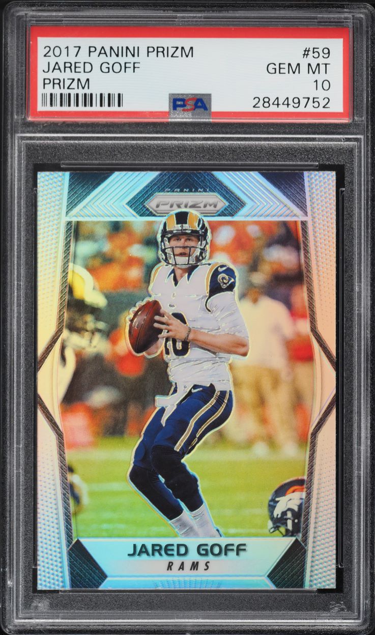 2017 Panini Prizm Silver Prizms Jared Goff #59 PSA 10 GEM MINT