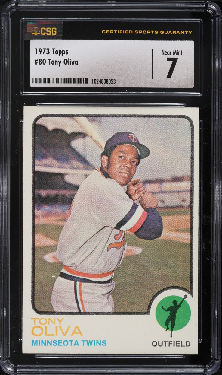 1973 Topps Tony Oliva #80 CSG 7 NRMT