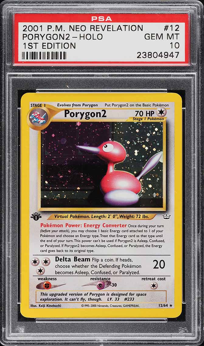 2001 Pokemon Neo Revelation 1st Edition Holo Porygon2 #12 PSA 10 GEM MINT