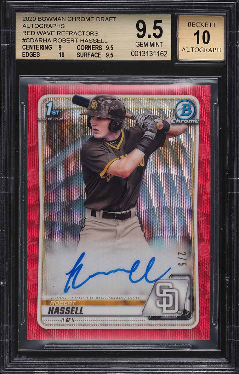2020 Bowman Chrome 1st Edition Red Refractor Zac Veen ROOKIE AUTO