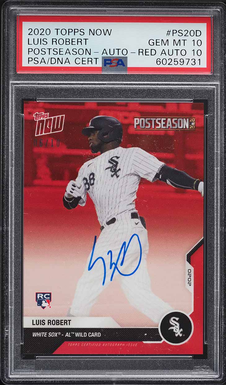 その他 2020 topps montgomery luis robert psa10 2020 Topps Chrome Luis Robert ROOKIE #60 PSA 10 GEM MINT on