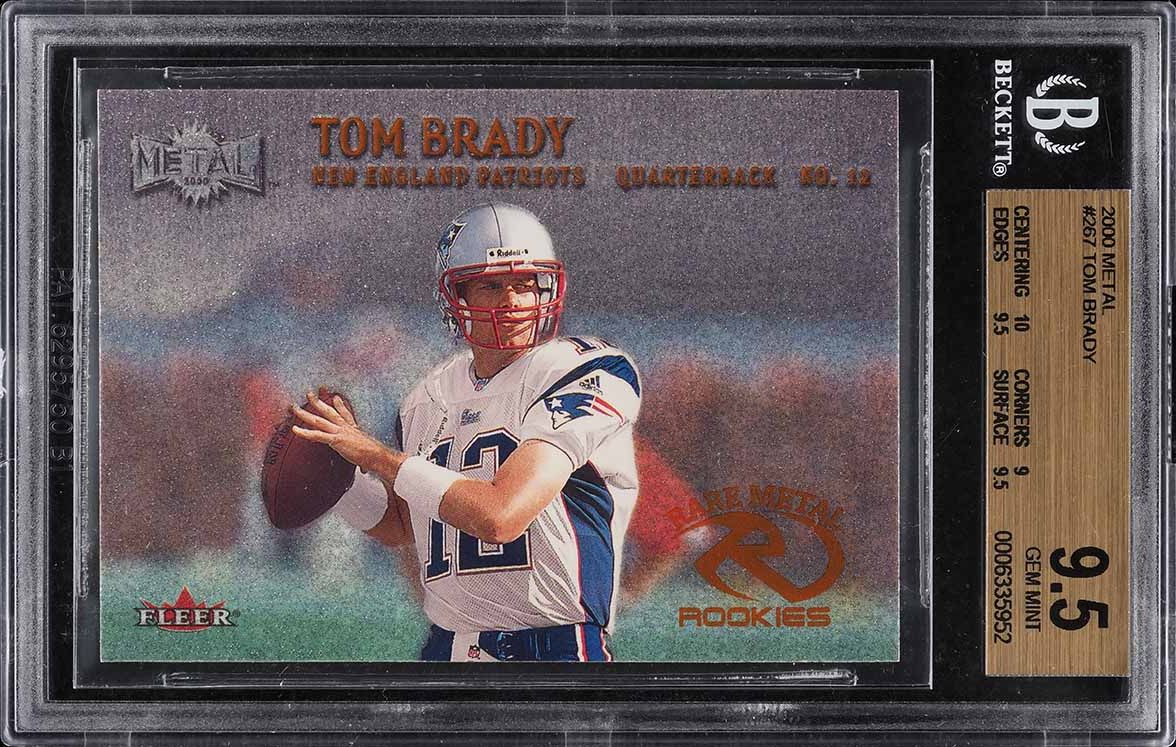 2000 Metal Football Tom Brady ROOKIE #267 BGS 9.5 GEM MINT