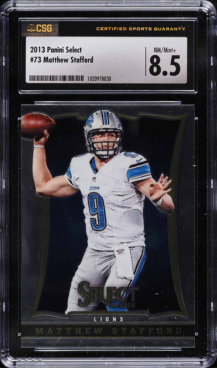 2013 Select Football Matthew Stafford #73 CSG 8.5 NM-MT+