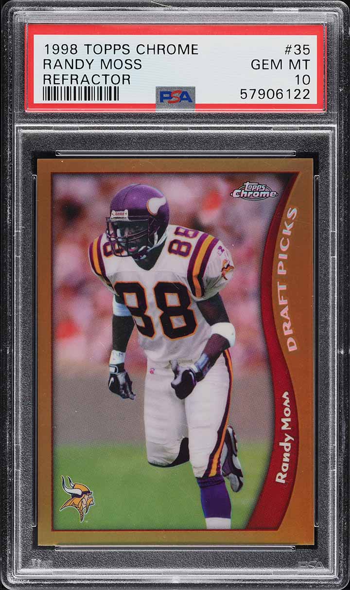 1998 Topps Chrome Refractor Randy Moss ROOKIE #35 PSA 10 GEM MINT