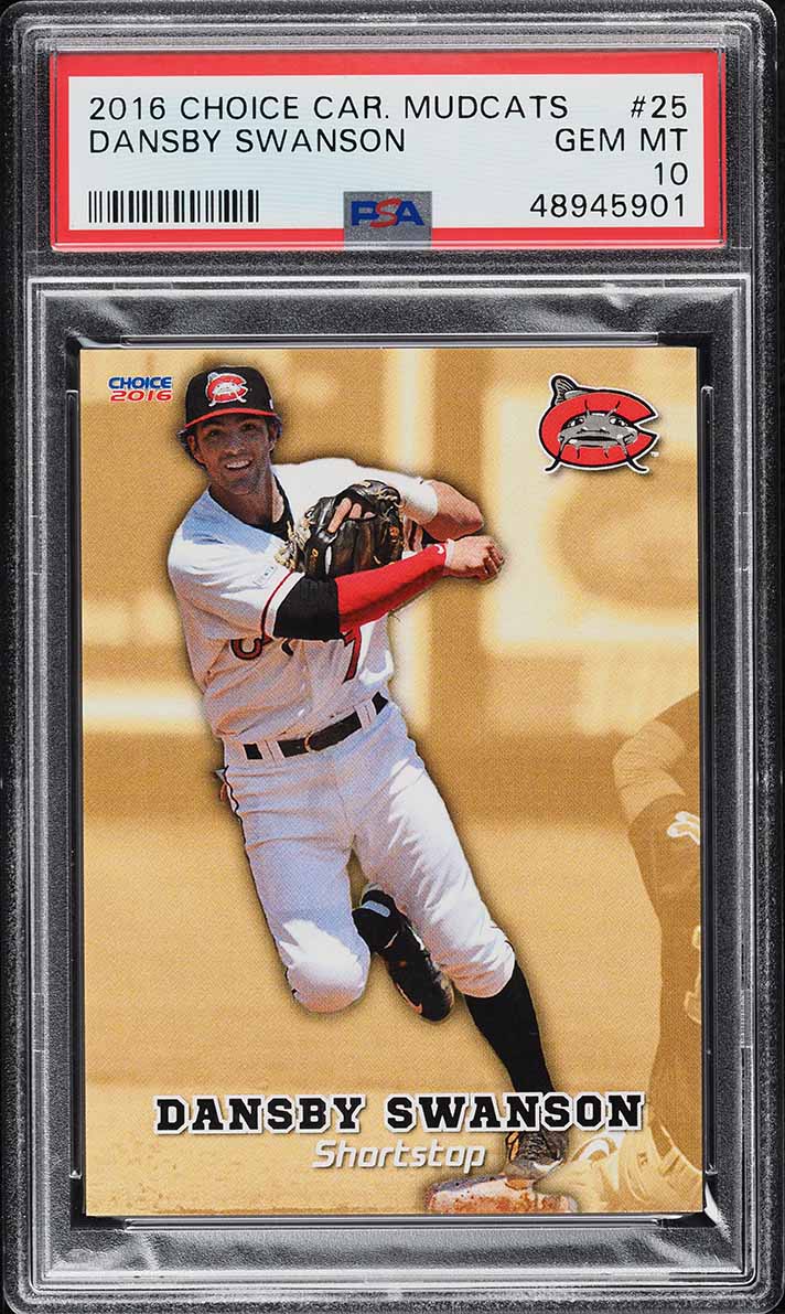 2016 Choice Carolina Mudcats Dansby Swanson ROOKIE #25 PSA 10 GEM MINT