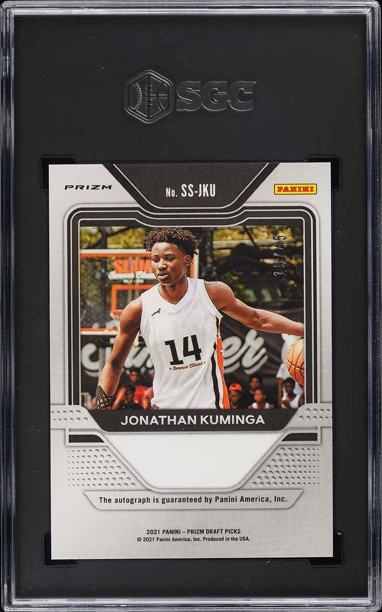 2021 Panini Prizm Draft Picks Blue Prizms Jonathan Kuminga RC AUTO