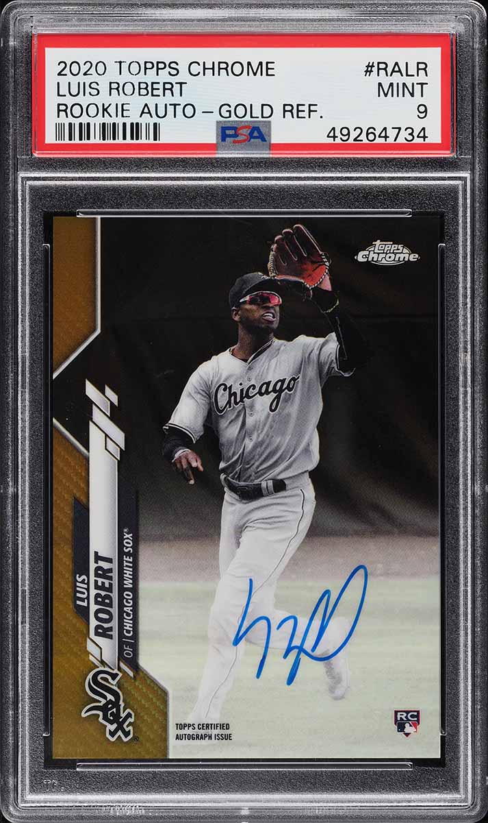 2020 Topps Chrome Gold Refractor Luis Robert ROOKIE AUTO /50 #RALR PSA 9 MINT