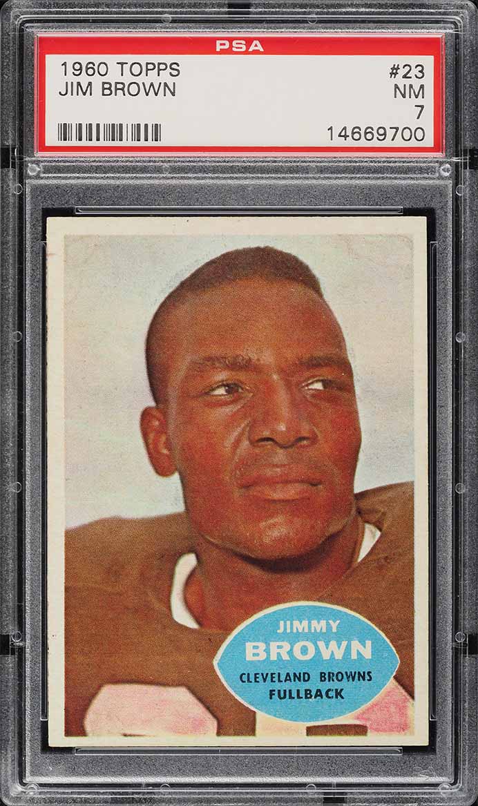 1960 Topps Football Jim Brown #23 PSA 7 NRMT