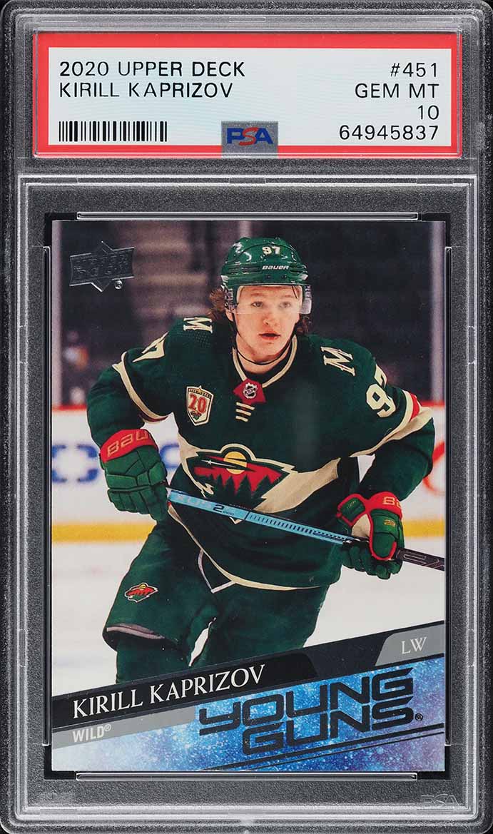 2020 Upper Deck Young Guns Kirill Kaprizov ROOKIE #451 PSA 10 GEM MINT