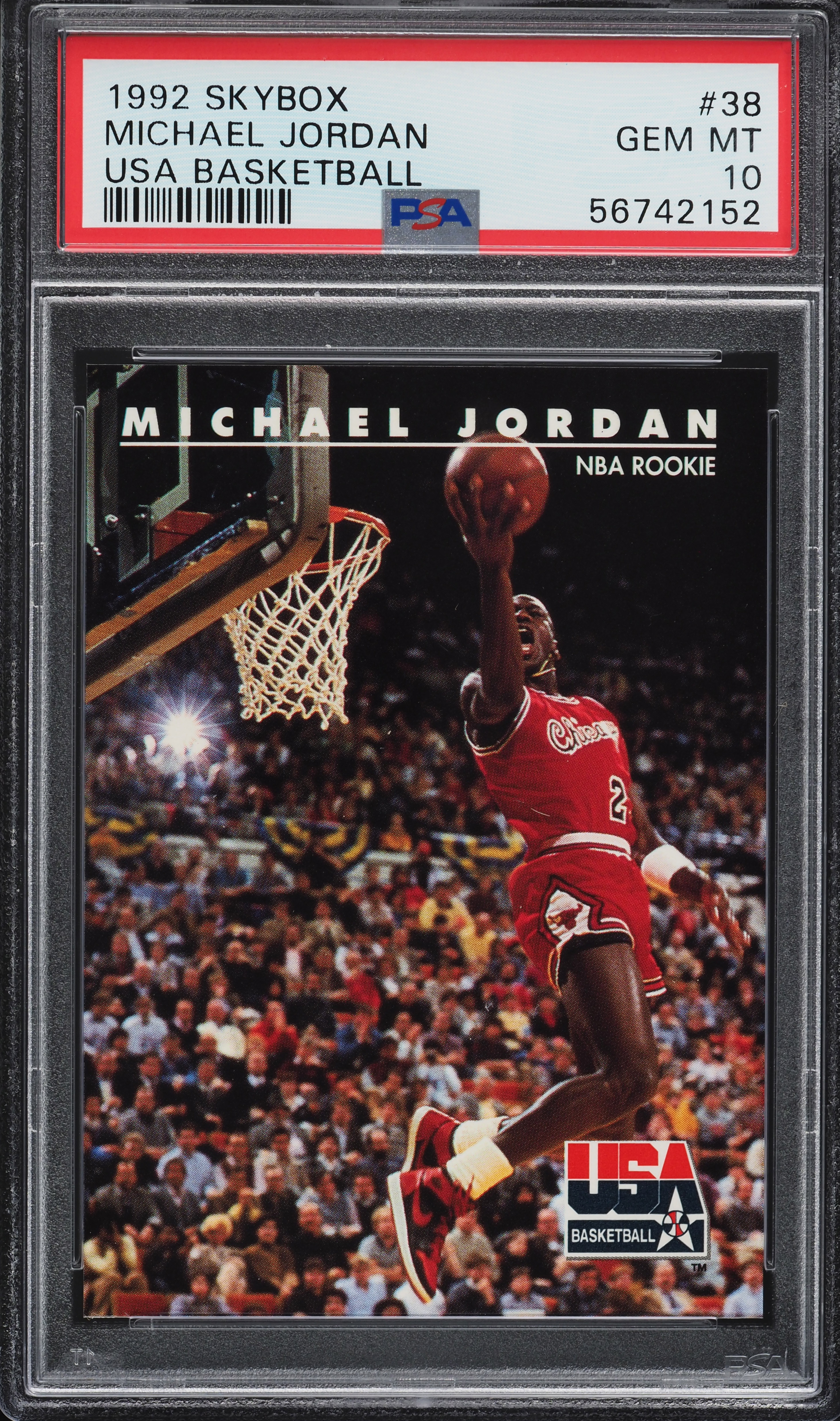 1992 Skybox USA Basketball Michael Jordan #38 PSA 10 GEM MINT on