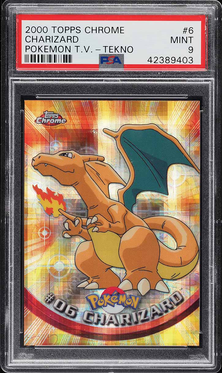 2000 Topps Chrome Pokemon Series 1 Tekno Charizard #6 PSA 9 MINT